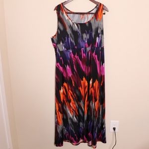 Womens multi-colored sleeveless dress